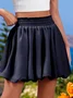 Women Casual Plain Layered/Tiered Summer Skirt