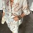 Women Floral Printing Two-Piece Set Daily Long Sleeve Casual Spring/Fall Top With Skirt Matching Set