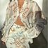 Women Floral Printing Two-Piece Set Daily Long Sleeve Casual Spring/Fall Top With Skirt Matching Set