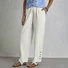 Women Plain Long Elastic Waist Pants Casual Spring/Fall Trousers