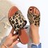 Large Size Summer New European And American Flat Leopard Zebra Print Fashion Women's Sandals Slippers
