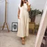 Women Plain Short Sleeve Summer Gathered Dress Crew Neck Daily Vintage Maxi T-Shirt Dress A-Line Dress