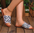 Large Size Summer New European And American Flat Leopard Zebra Print Fashion Women's Sandals Slippers