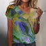 Women Striped Short Sleeve Tee T-shirt Asymmetrical Buckle Casual Summer Top