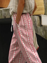 Women Striped Long Pants Casual Spring/Fall Trousers