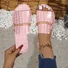 Summer Crocodile Pattern Large Size Outdoor Flat Slippers Women's Metal Chain Fashionable Beach Slippers