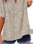 Women Floral Short Sleeve Shirt Summer Printing V Neck Daily Casual Top