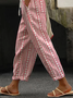 Women Striped Long Pants Casual Spring/Fall Trousers