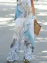 Women Abstract Printing Two-Piece Set Daily Sleeveless Casual Summer Multi-Piece Set Matching Set
