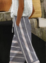 Women Striped Long Pants Casual Spring/Fall Trousers
