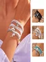 Ins Style Bohemian Beach Vacation Summer Shell Turtle Fishtail Rice Beads Multi-layer Stacking Bracelet Set