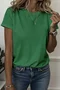 Women Animal Short Sleeve Tee T-shirt Crew Neck Vintage Summer Top