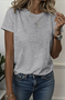 Women Animal Short Sleeve Tee T-shirt Crew Neck Vintage Summer Top