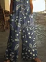 Women Floral Crew Neck Sleeveless Casual Summer Jumpsuit