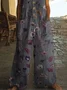 Women Floral Crew Neck Sleeveless Casual Summer Jumpsuit