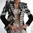 Women Geometric Spring/Fall Outerwear Vintage Printing Long Sleeve Regular Blazer