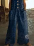 Women Geometric Crew Neck Sleeveless Casual Summer Jumpsuit