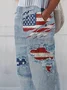 Women America Flag Long Pants Casual Spring/Fall Trousers