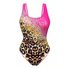 New Tie-dye One-piece Swimsuit For Women With Gradient Leopard Print One-piece Swimsuit