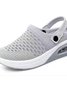 Half-slip Breathable And Lightweight Rear-lace Elastic Band Xiafei Woven Toe Solid Color Women's Sports Style Two-way Sandals