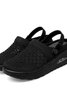 Half-slip Breathable And Lightweight Rear-lace Elastic Band Xiafei Woven Toe Solid Color Women's Sports Style Two-way Sandals