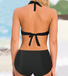 Sexy Two-piece Bikini Swimsuit Women's Striped Sequins Cross Backless Swimsuit