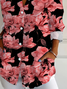 Women Floral Long Sleeve Shirt Spring/Fall Buckle Shirt Collar Daily Casual Top