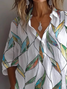 Women Floral Long Sleeve Shirt Spring/Fall Printing Shirt Collar Daily Casual Top
