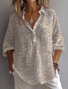 Women Floral Long Sleeve Shirt Spring/Fall Printing Shirt Collar Daily Casual Top