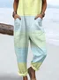 Women Striped Square Neck Sleeveless Casual Spring/Fall Bib Pants