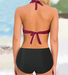 Sexy Two-piece Bikini Swimsuit Women's Striped Sequins Cross Backless Swimsuit