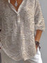 Women Floral Long Sleeve Shirt Spring/Fall Printing Shirt Collar Daily Casual Top