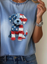Women Dog Short Sleeve Tee T-shirt Crew Neck Printing Casual Summer Graphic Tee Top