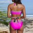 Boho Glitter Color Block Sexy Women's Swimsuit Cross Leopard Sequin Gradient Bikini