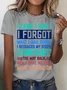 Women Text Letters Short Sleeve Tee T-shirt Crew Neck Casual Summer Top