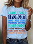 Women Text Letters Short Sleeve Tee T-shirt Crew Neck Casual Summer Top