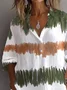 Women Abstract Long Sleeve Shirt Spring/Fall Printing Shirt Collar Daily Casual Top