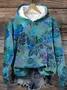Women's Floral Spring/Fall Long Sleeve Casual Daily Hoodie
