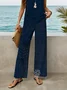 Women Abstract Printing Two-Piece Set Daily Sleeveless Casual Summer Top With Pants Matching Set