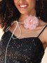 Three-dimensional Flower Strap Rose Necklace Neck Flower Neck Strap Neck Accessory Collar Necklace