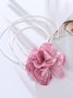 Three-dimensional Flower Strap Rose Necklace Neck Flower Neck Strap Neck Accessory Collar Necklace