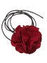 Three-dimensional Flower Strap Rose Necklace Neck Flower Neck Strap Neck Accessory Collar Necklace