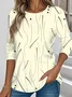 Women Striped Long Sleeve Tee T-shirt Crew Neck Casual Spring/Fall Top