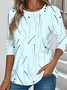 Women Striped Long Sleeve Tee T-shirt Crew Neck Casual Spring/Fall Top
