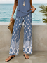 Women Floral Printing Two-Piece Set Daily Sleeveless Casual Summer Top With Pants Matching Set