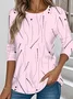 Women Striped Long Sleeve Tee T-shirt Crew Neck Casual Spring/Fall Top