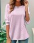 Women Striped Long Sleeve Tee T-shirt Crew Neck Casual Spring/Fall Top