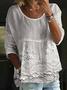 Women Floral Half Sleeve Shirt Summer Printing Crew Neck Daily Casual Top