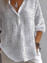Women Floral Long Sleeve Shirt Spring/Fall Printing Shirt Collar Daily Casual Top