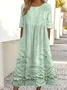 Women's Half Sleeve Summer 3D Printing Dress Crew Neck Daily Going Out Vintage Maxi Shirt Dress A-Line Dress